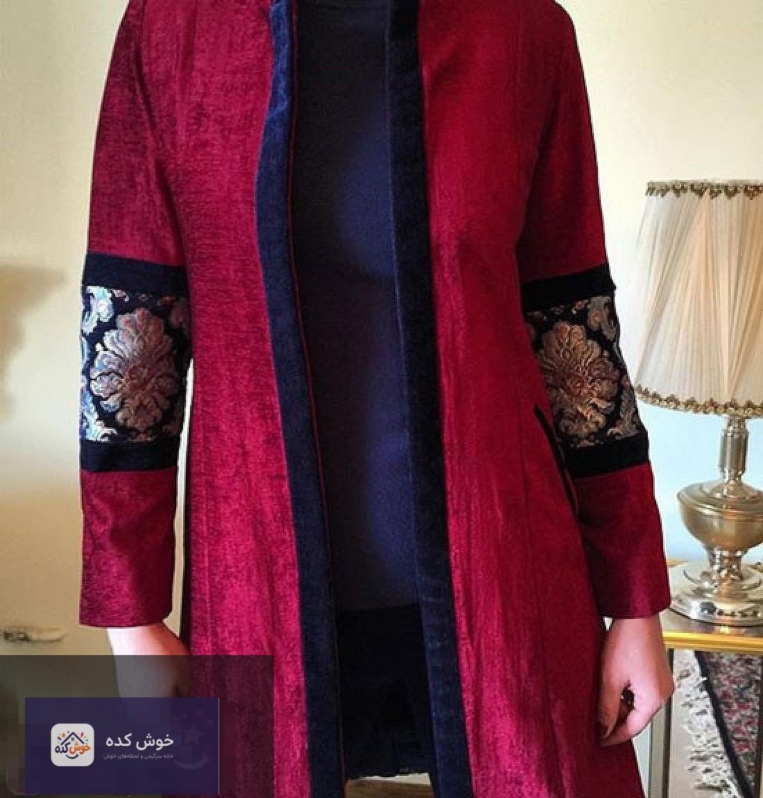 مدل مانتو پاییزی مجلسی با پارچه کرپ و تزئینات گیپور، طراحی شیک و مناسب برای مهمانی‌ها