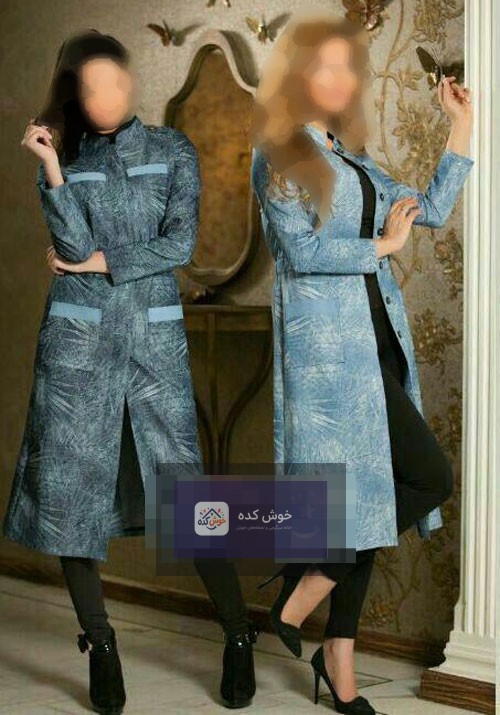 مانتو مجلسی بهاری زنانه با طراحی خاص و پارچه طرح‌دار، مناسب میهمانی‌های نوروزی