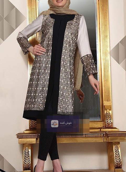مدل مانتو مجلسی 2016 کلوتومی غزال بهمنی، با برش‌های خاص و پارچه نفیس