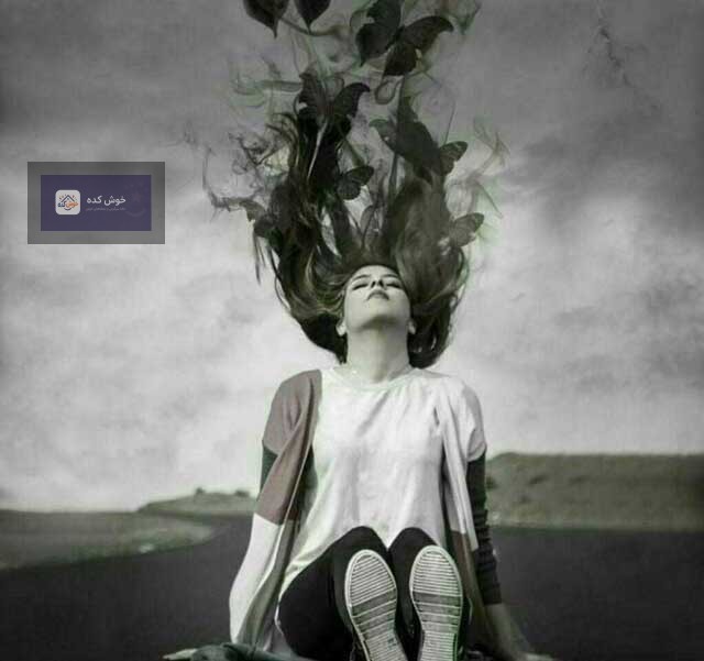 عکس نوشته تنهایی با متن دلتنگی و حسرت، پس زمینه تار و غمگین