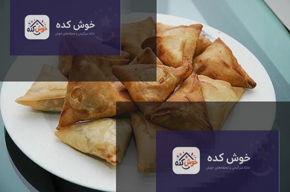 سمبوسه سیب‌زمینی خانگی با نان لواش، آماده برای سرخ شدن