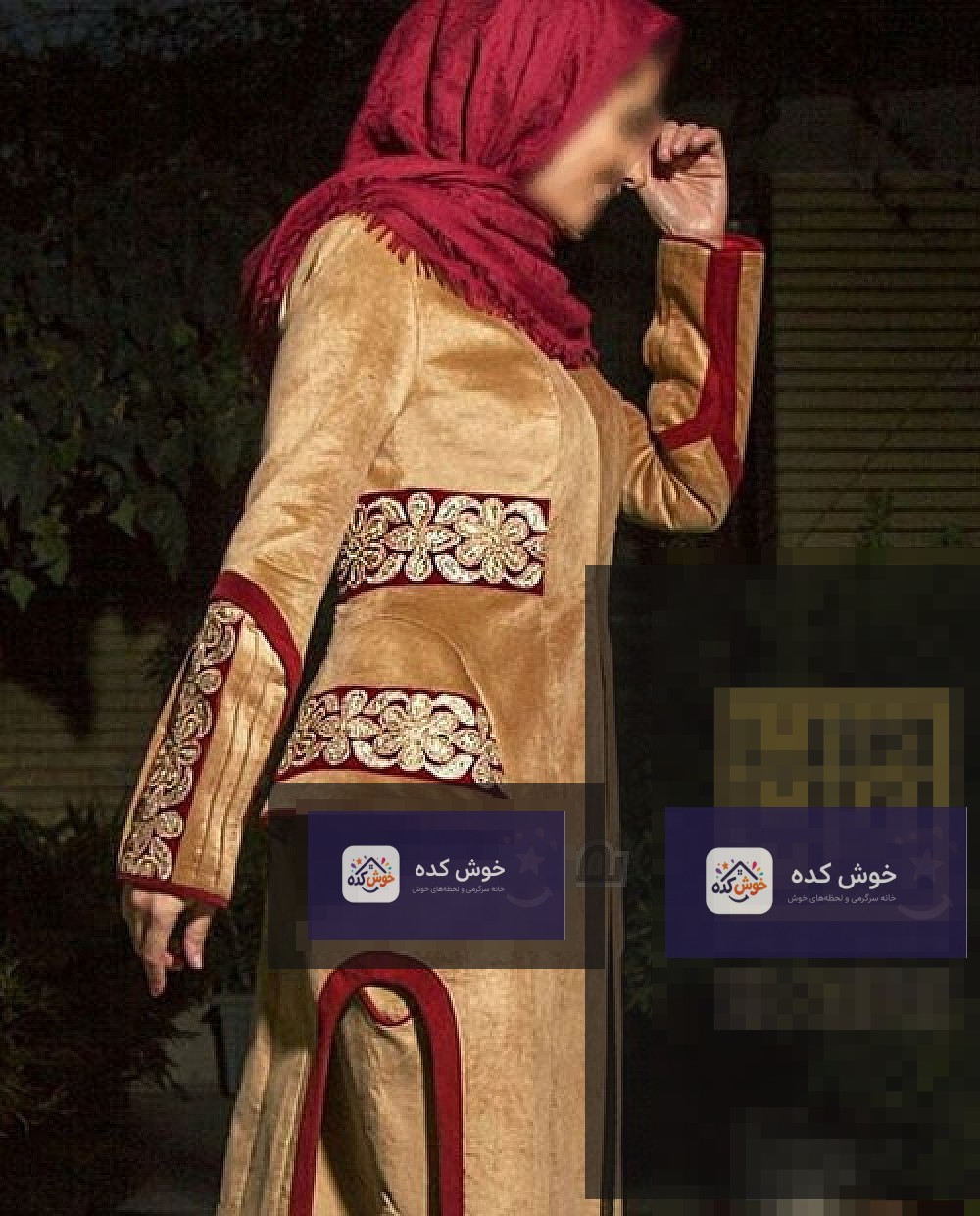 مانتو کتی طرحدار شیک مدل مانتو مجلسی کوتاه و کتی با پارچه طرحدار و دکمههای تزئینی، مناسب استایل عید