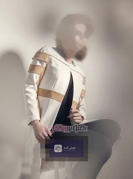 مدل مانتو مجلسی ۹۵ ماهیدا با پارچه گیپور و آستین‌های پفکی، استایلی زنانه و جذاب