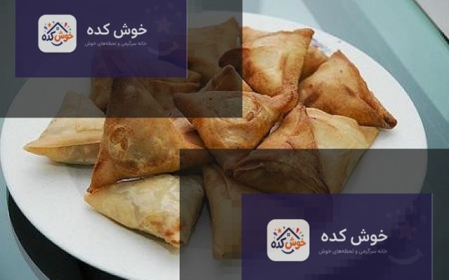 سمبوسه سیب‌زمینی خانگی با نان لواش، آماده برای سرخ شدن