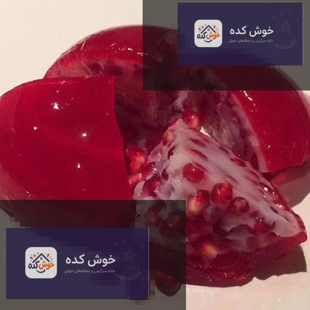 ژله انار شب یلدا ژله انار شب یلدا با دانههای انار و تزیین پسته، مناسب برای مهمانی و عروسی