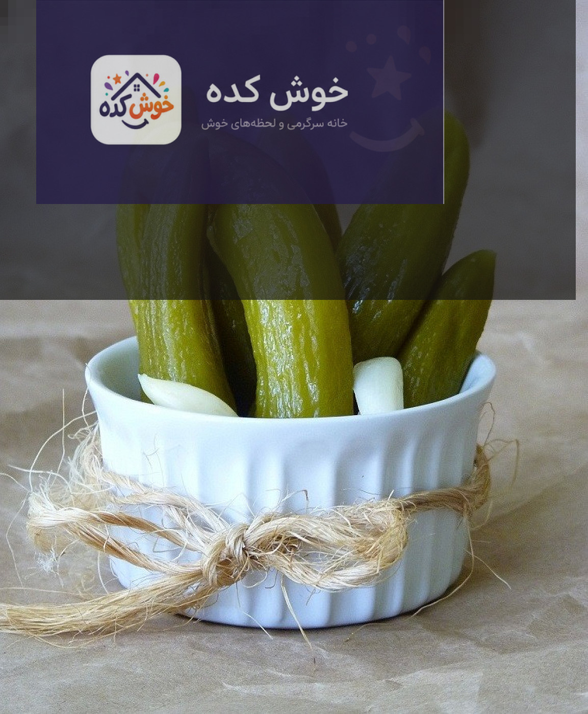 خیارشور فوری و خوشمزه خانگی خیارشور فوری خانگی در شیشه، آماده سرو، با سبزیجات معطر و سیر