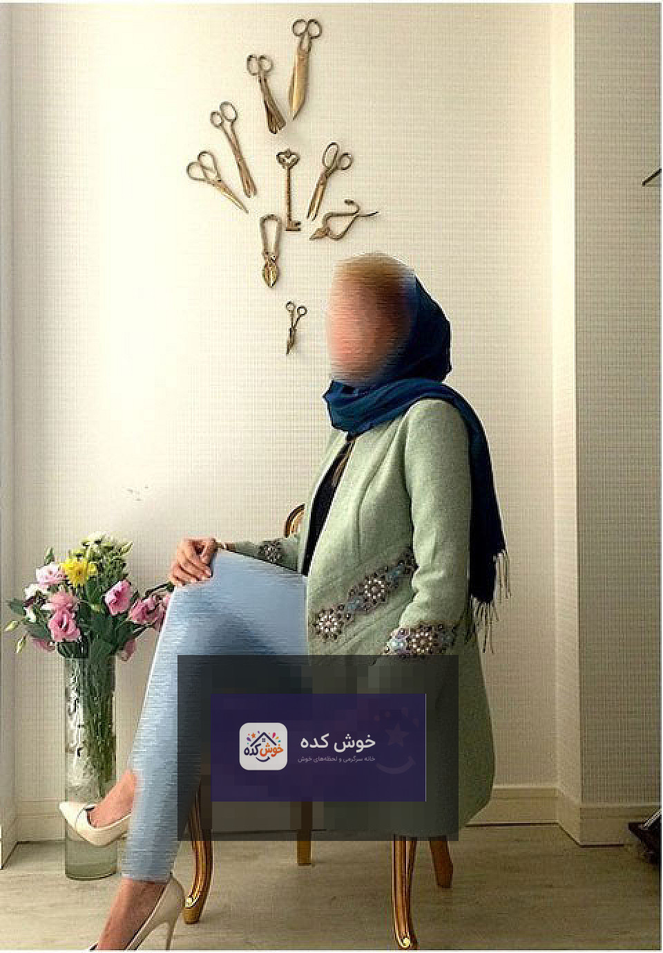 مدل مانتو شلیته کوتاه مجلسی مشکی با آستین‌های پفی و یقه هفت، مناسب استایل پاییزی و مهمانی‌ها
