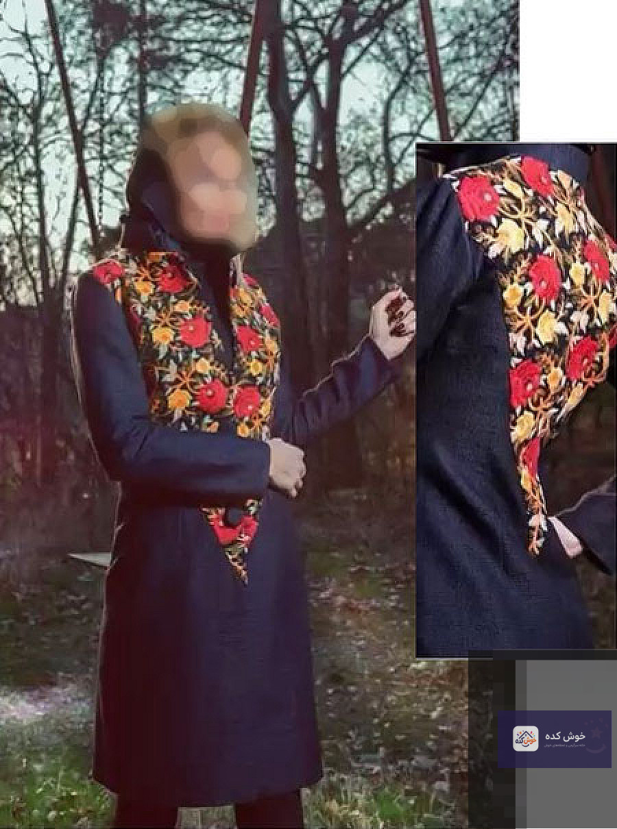 مانتو مجلسی کوتاه با برش‌های خاص و دکمه‌های تزیینی، مناسب برای استایل‌های رسمی و نیمه‌رسمی