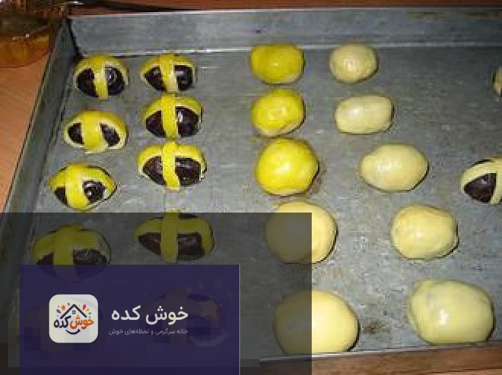 دست پیچ خرما با مغز گردو دست پیچ خرما آماده شده با مغز گردو و پودر پسته، مناسب برای سفره افطار