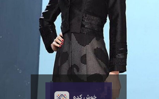 مدل مانتو مجلسی بهاری با پارچه طرح‌دار و آستین‌های پفکی، مناسب برای مهمانی‌ها و مجالس
