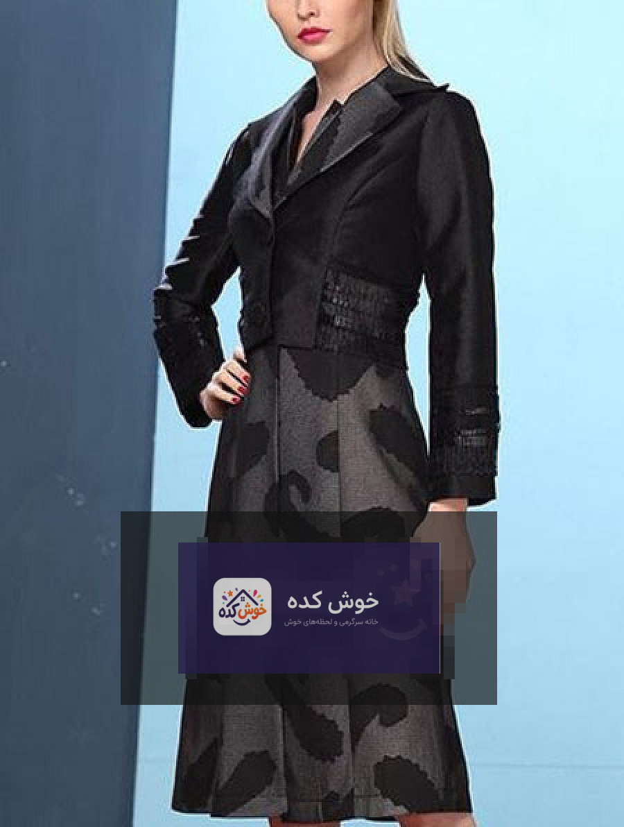 مانتو مجلسی بهاری طرحدار مدل مانتو مجلسی بهاری با پارچه طرحدار و آستینهای پفکی، مناسب برای مهمانیها و مجالس