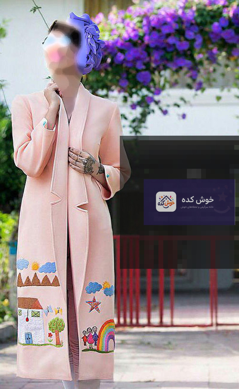مدل مانتو مجلسی شیک ماریا بشیریان با طراحی مدرن و پارچه مشکی، مناسب برای مراسم و مهمانی‌ها