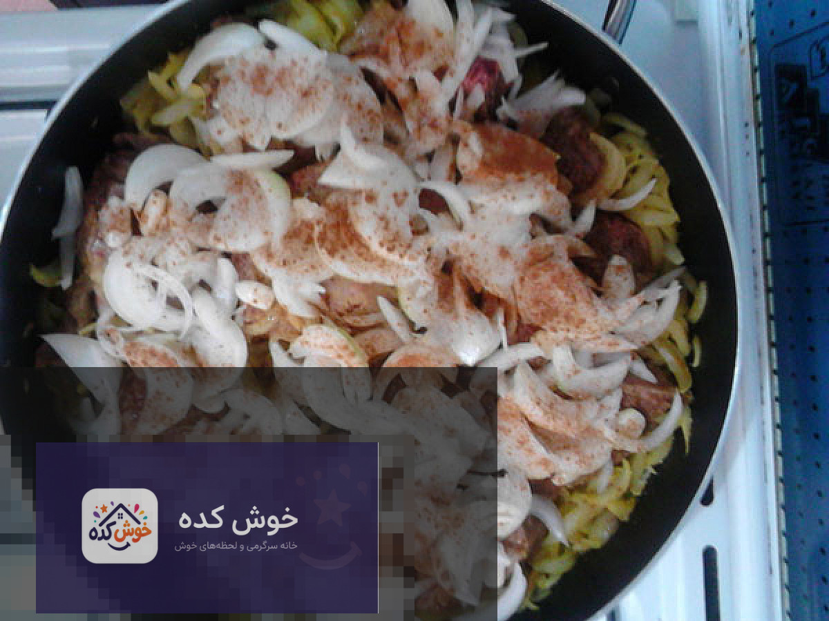 خوراک سبزی پلو با ماهیچه به سبک پسران کریم خوراک سبزی پلو با ماهیچه به سبک پسران کریم