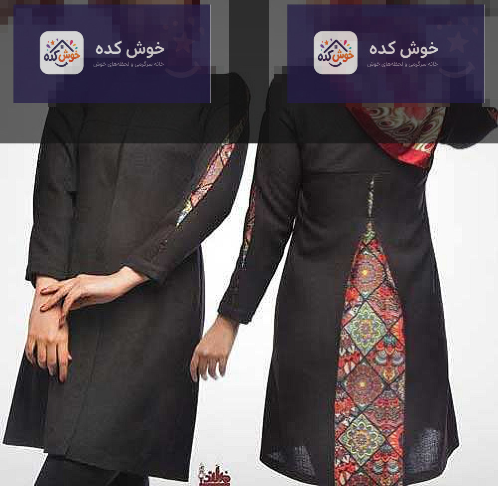 مدل مانتو بهاری , مدل مانتو عید مشکی بهاری با طرح سنتی دخترانه و زنانه سال 96 - 2017