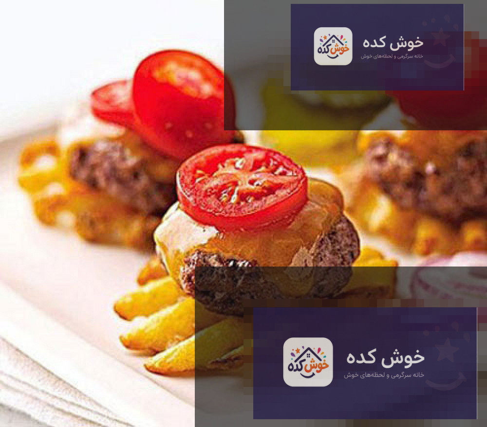 سرخ کردن سیبزمینی برگر مراحل آمادهسازی و سرخ کردن سیبزمینی برگر در تابه، با رنگ طلایی و بافت ترد