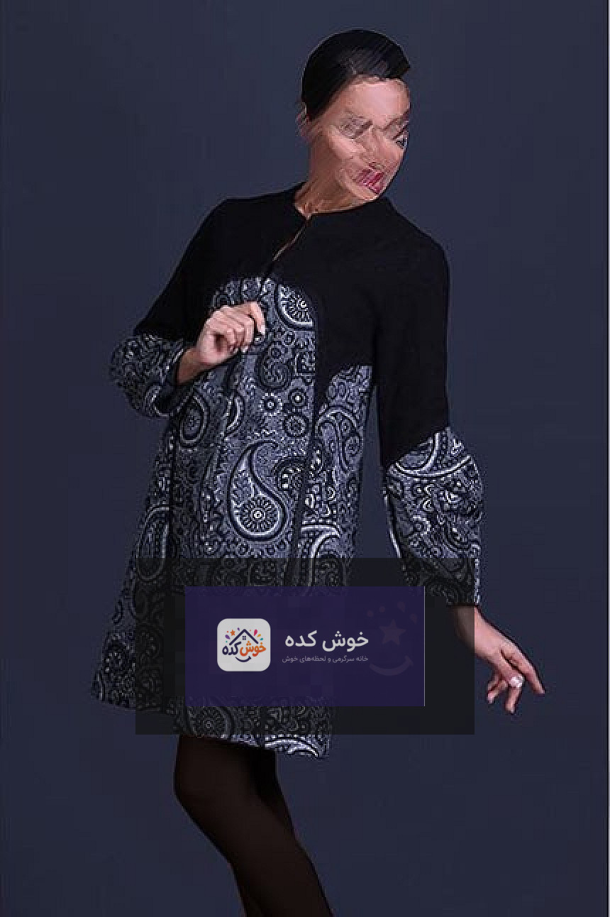 مانتو مجلسی زنانه با طرح سنتی و گل‌دوزی، مناسب برای مهمانی‌ها و مراسم رسمی