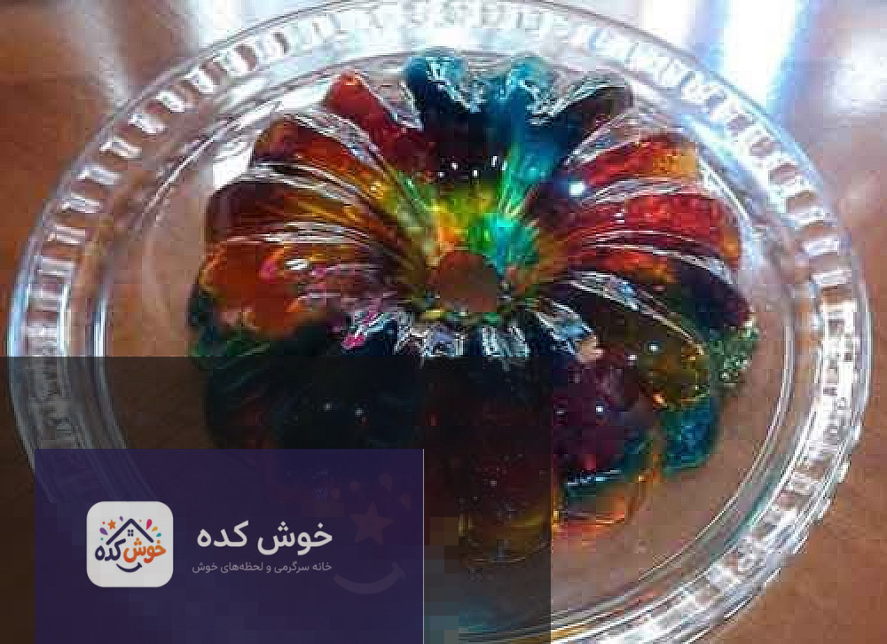 مواد اولیه ژله آبرنگی مواد لازم برای تهیه ژله آبرنگی شامل پودر ژله های مختلف، شیر، و قالب