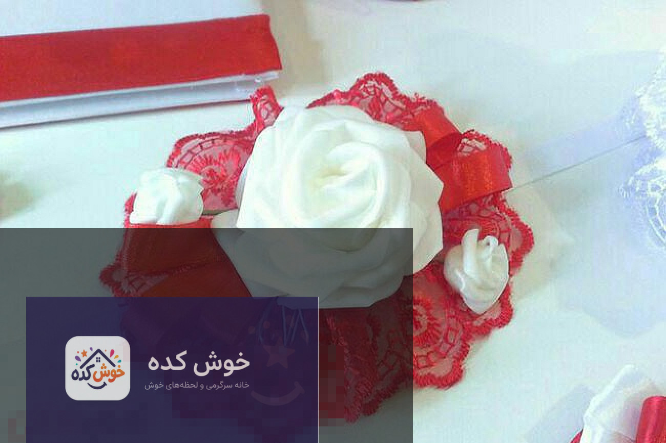 گیره سر تزیین شده با پارچه و تور سفید و صورتی، مناسب برای کودکان و نوزادان، آموزش تزیین گیره سر