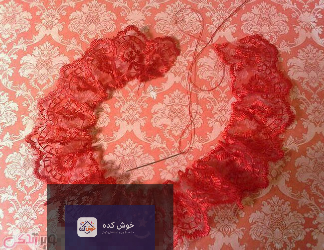 گیره سر آماده شده با گل پارچه‌ای و تور، نمای نزدیک از تزیینات ظریف و زیبا، ایده برای ساخت گیره سر