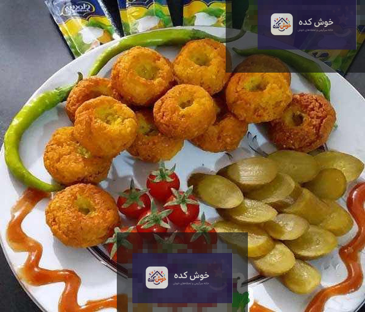 فلافل کنجدی آماده سرو در ظرف، با بافتی ترد و رنگی اشتهاآور
