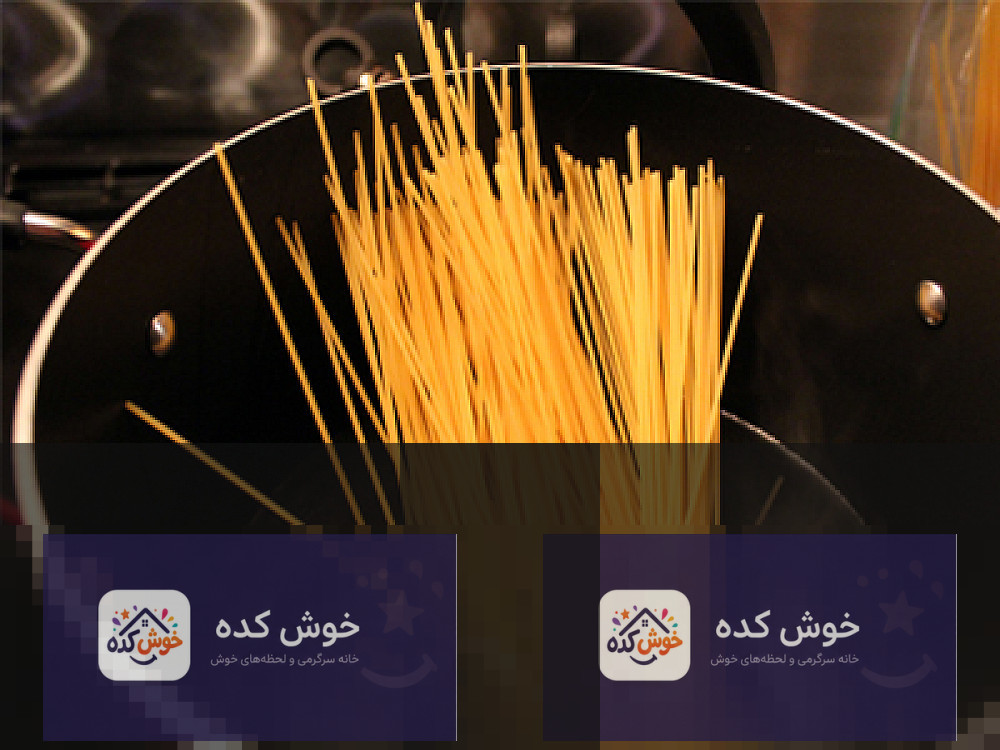 نکات آشپزی برای پخت ماکارونی، شامل آبکش کردن و اضافه کردن سس